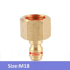 1pc 1/4 "황동 고압 퀵 커넥터 워터 건 어댑터 자동차 세탁기 조인트 정원 관개, 08 B-M18-GF