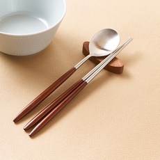 보겐 국산 메이플 우드 커트러리 옻칠 한식 수저 세트, 1개, 숟가락2p + 젓가락2p, 우드 색상
