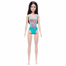비치 Barbie 트로피컬 블루 수영복을 입은 검은 머리 인형 169932, 비치 Barbie 트로피컬 블루 수영복을 입은 검은 머