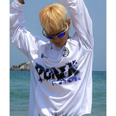 GLACK GT118 펑크 그래피티 래쉬가드 롱슬리브 (WHITE) 405190