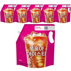쟈뎅 복숭아 아이스티 대용량 파우치 1.5L, 6개