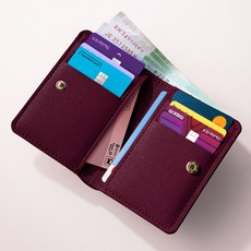 루끄리드 심플 스냅 버튼 카드지갑