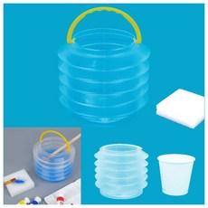 자바라 물통 붓세척통 접이식 수채화 물통, 투명, 200ml