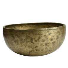 西藏頌缽JB-04臍輪22.5公分手工A級老缽，博物館收藏等級，藏巴蒂缽療癒系，舒緩壓力冥想助眠, 1個, JB-04