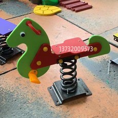 놀이터 흔들말 캠핑장 동물 목마 유치원 작은 흔들 팬션, 1개, 그린 당나귀