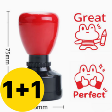 스탬프 교사 참잘했어요 확인 칭찬 도장 칭찬도장 도장판, Perfect + Great