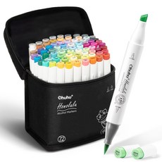 오후후 호놀룰루 알코올 아트 트윈마카펜 9100D, 1세트, 72색