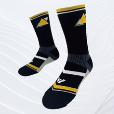 WOAWOA 石墨烯極致速乾美麗諾羊毛登山襪, 1個, 陽光黃(2雙),XL(28-30cm)