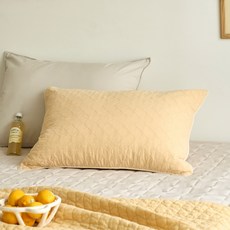 _ [100% 국내산 순면] ON 피그먼트 베개커버 50*70 옐로우_CV0325078, _ [100% 국내산 순면] ON 피그먼트 베개커버 5