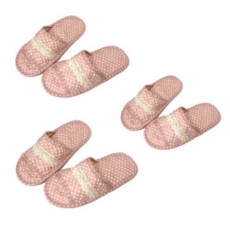 우블리스 더블쿠션 패드 퀼트면 거실화, 18도트핑크, 3개