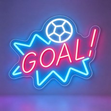 축구 네온 사인 라이트 월드컵 감성조명 LED 벽 장식 게임방 가정용 무드등 GOAL