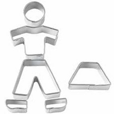 美國 Wilton 惠爾通 餅乾切模(男女人型) 童趣餅乾 WT417-441, 1個