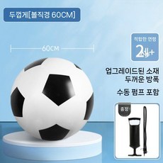 대형 축구 야외 유치원 레크레이션 에어볼, 5. 60cm 수동 펌프 포함, 1개