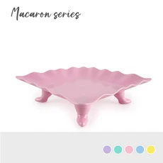 1pc 내구성 튼튼한 플라스틱 케이크 스탠드 디저트 디스플레이 트레이 과일 접시 잡초 베이비 샤워 신, 05 BABY PINK