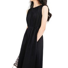 휴양지 민소매 맥시 롱원피스 허리끈 나시 임산부 여름 룩