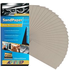 30피스 사포 버라이어티 팩 12그릿 모듬 목재 금속 샌딩 습식 건식 320그릿, P2000 그릿, 22.9 x 9.1cm(9 x 3.6