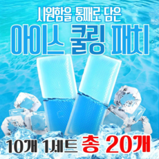 룰루랄라 아이스 쿨링 패치 더위방지 붙이는 냉각 시트, 10개