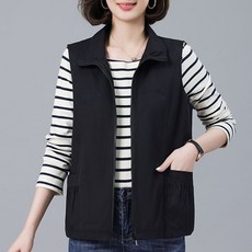 지고다그 여성 봄 가을 조끼 아웃도어 경량 바람막이 캐주얼 루즈핏 등산 캠핑 베스트 SX68524