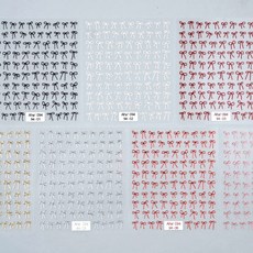 리본 네일스티커 -112 크리스마스 와이어 버건디, 골드, 1개, 4.Aha!094-04_A672