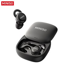 MINISO X10 무선 마이크 노이즈 수면 내구성 캔슬링 컨트롤 이어폰 터치 블루투스 매우, 1개, Black