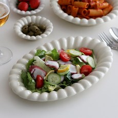 버블 라운드 파스타 스테이크 접시 플레이트 식세기 가능, 1개, 종지