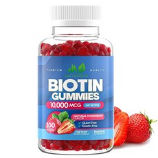 Just Nutrients 비오틴 10000mcg 딸기맛 구미 100정, 1개