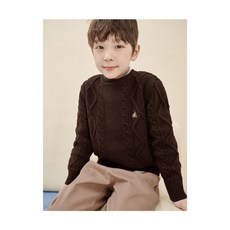 빈폴 키즈 BI5X51UE1D Essential 울혼방 아란 풀오버 니트 브라운 988850