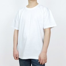 벨르모드 S-7XL 1+1 세트 국산 20수 무지 라운드 오버핏 빅사이즈 반팔 면 티 흰티 흰색 남녀공용