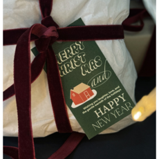 크리스마스 택 미니 겨울 선물 박스 포장 성탄절, 그린 40매