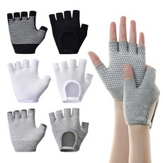 YITOBA 여성용 미끄럼 방지 요가 장갑 3쌍 여성용 체육관용 핑거리스 운동 장갑 필라테스 바 스포츠 훈련 및 피트니스 운동용 실리콘 도트가 있는 면 요가 장갑 (3가, YITOBA 여성용 미끄럼 방지 요가 장갑 3쌍, 여성