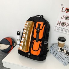 羽球袋/網球袋/球拍袋 3支裝 大容量運動背包 防潑水旅行包, 黑桔拼色升級版【面料升級加厚】, 1個