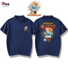 潮野屋 熊哥踢球 足球 短袖POLO衫 WPD-732