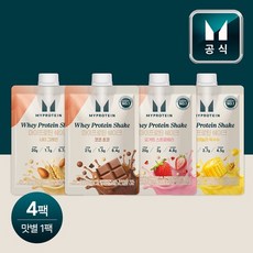 마이프로틴 웨이 단백질 쉐이크 45g 4종 4팩 (맛별 1팩 씩), 쉐이크 4종 4팩 (맛별 1팩 씩)