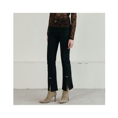 막스까르띠지오 슬림핏 슬릿 부츠컷 블랙 진 팬츠 392508
