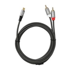 GNX1494 Type C 타입 to 2RCA 5M 오디오 스피커 케이블 스마트폰 PC 노트북 변환 앰프 연결선, GNX1494 Type C 타입 to 2RCA 5M 오