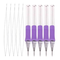 바늘 나사산 ABS 펀칭 바늘 펜이 포함된 5Pc 펀칭 바늘 자수 세트