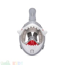 THENICE 鯊魚兒童浮潛面罩, 灰色鯊魚, 灰色鯊魚