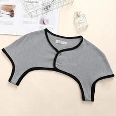 어깨 넥 목 산모 남녀는 여름 수면 방한 보호 보온 조끼 워머 잠자는 중년, AJ. 벨벳 없는 라이트 그레이 여름 스타일