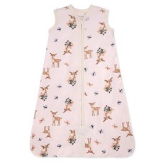 Burt's Bees Baby Beekeeper 웨어러블 담요 100% 유기농 면 포대 변환 가능 침낭, 경량(0.5 TOG), Sweet Doe
