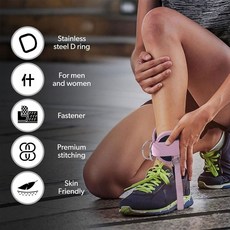 可調節龍門架練腿練臀力量健身訓練腳環綁腿扣腳踝綁帶拉力繩配件, 薄荷綠,升級款可調節固定腳釦一隻, 1個