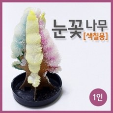 눈꽃 요소결정 색칠 종이나무 초등과학 실험 화학 그리기 과학놀이 초등학생 돌봄 미술놀이 학습 요소용액