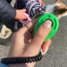 딸깍이 클리커 강아지 손목걸이 클릭커 훈련용, 1개, -