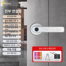 번호키 도어락 잠금장치 택배함 지문인식 카라반 무타공, 실버 X8 텅 카드