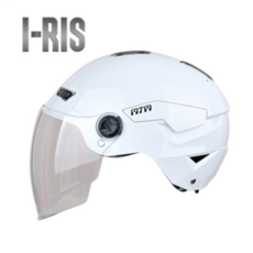 아이리스 오토바이 헬멧 통풍 820g 반모 하프페이스 스쿠터 바이크 여름 헬멧, (2) L - XXL, 펄 화이트