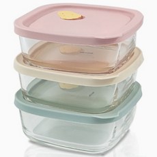 락앤락 햇쌀밥 용기 320ml 3개입 오븐글라스 냉동밥 밥보관 전자렌지용, 1세트