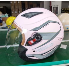 LOVSI 機車安全帽 四季通用男女電動車半盔, 啞粉 如圖所示, 1