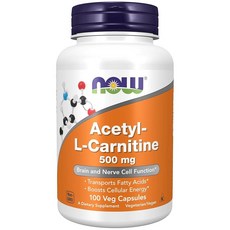 나우푸드 NOW Foods 아세틸-L 카르니틴 500mg 보충제, AWD 구성, 100정, 1개
