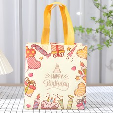 복장 부직포 쇼핑백 소중대 포장봉투 손잡이 선물봉투 쇼핑백 리유저블, 25개, 핑크F01 23×22×11cm