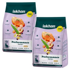 이즈칸 캣 퍼포먼스 시니어 고양이 사료, 닭+연어, 6.5kg, 2개