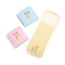 Piyo Piyo 鋪棉冬季嬰兒肚圍/包巾 (黃/藍/粉)